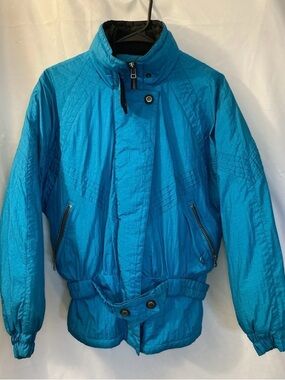 Inside Edge Bright Turquoise Quilted Jacket